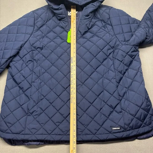 NWT Lands End Feather Free Insulated Jacket Size Womens 3XL Navy Blue Full Zip - Picture 6 of 9